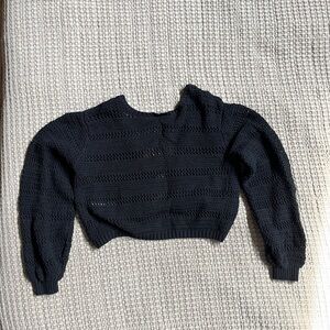 Women’s Black Open Back Detail Sweater